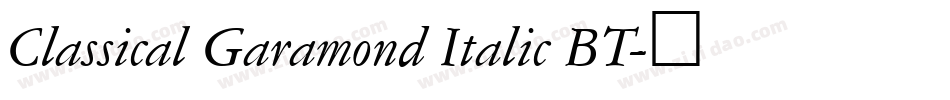 Classical Garamond Italic BT字体转换